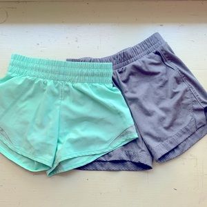 2 FOR THE PRICE OF ONE gray and blue athletic shorts